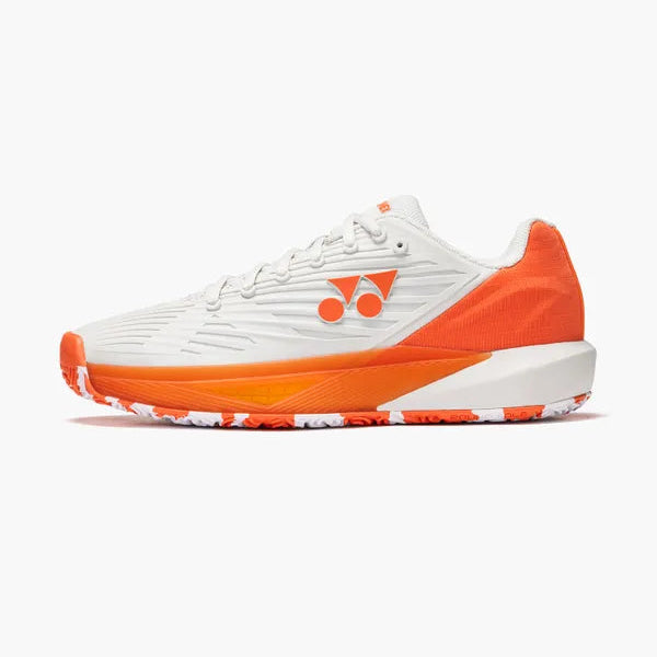 Sapatilhas Yonex Eclipsion 5 Clay Silver/Orange - vista lateral exterior mostrando Power Cushion+