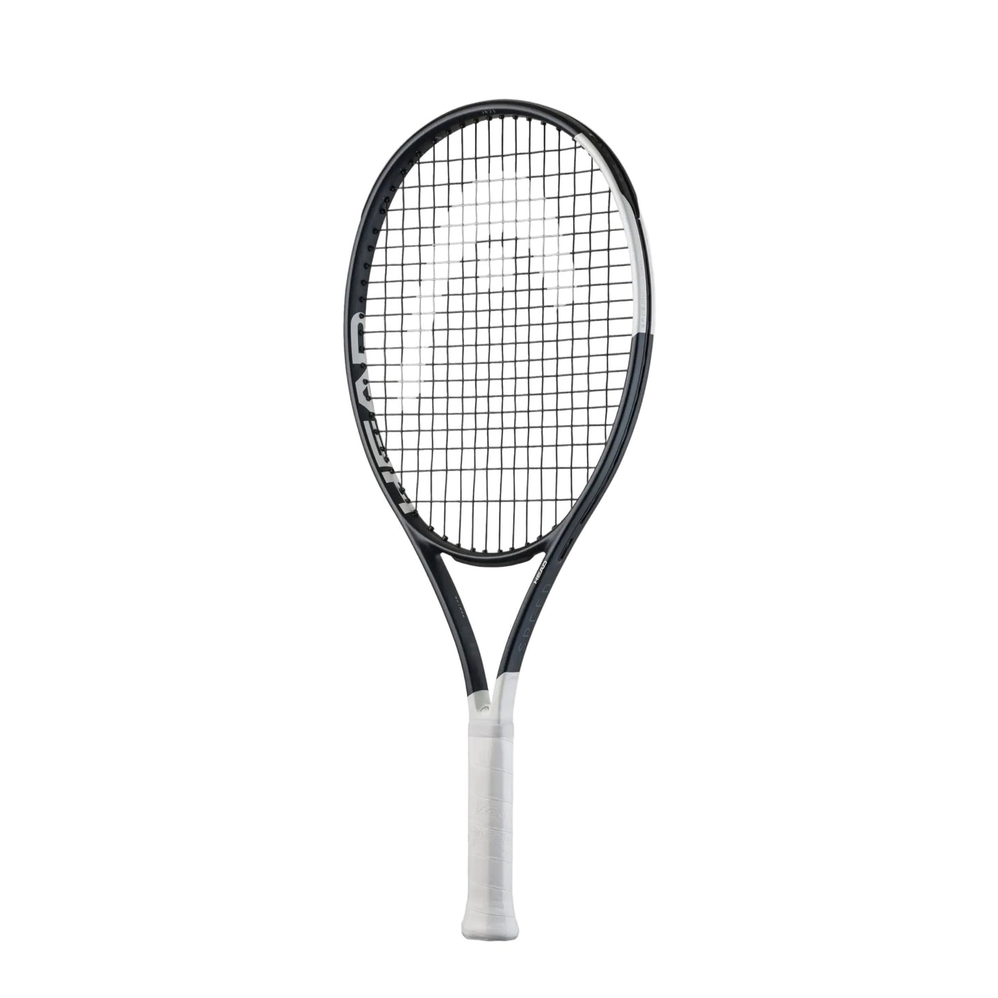 Raquete de ténis HEAD Speed Jr 2026 para jovens dos 9 aos 11 anos, com design metálico mate e padrão 16x19, vista frontal em fundo branco