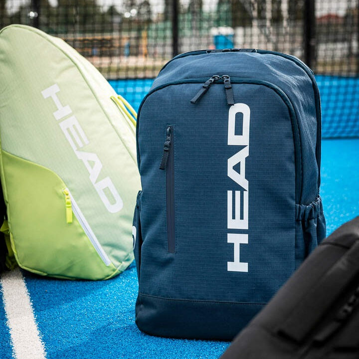 Mochila HEAD Base 17L Azul Navy - interior com compartimento principal e espaço para equipamento de ténis e padel