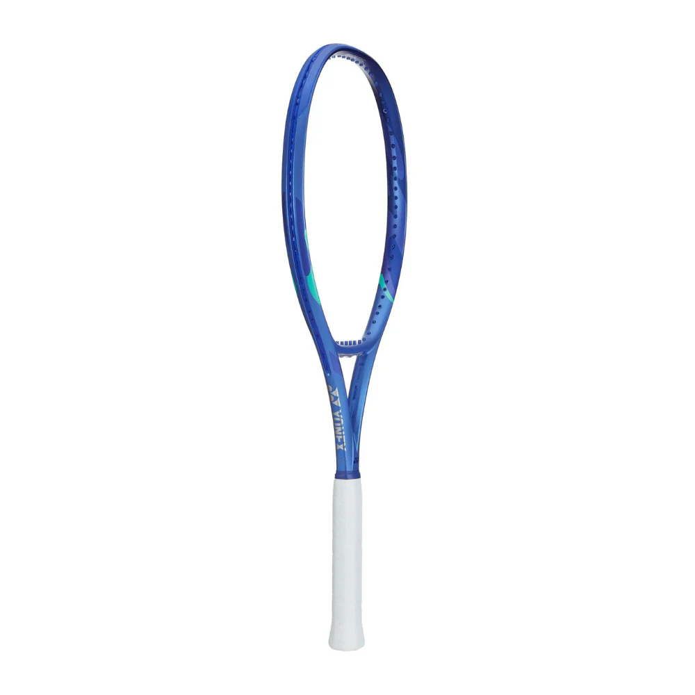 Raquete Yonex EZONE 100L Blast Blue com destaque para o design azul