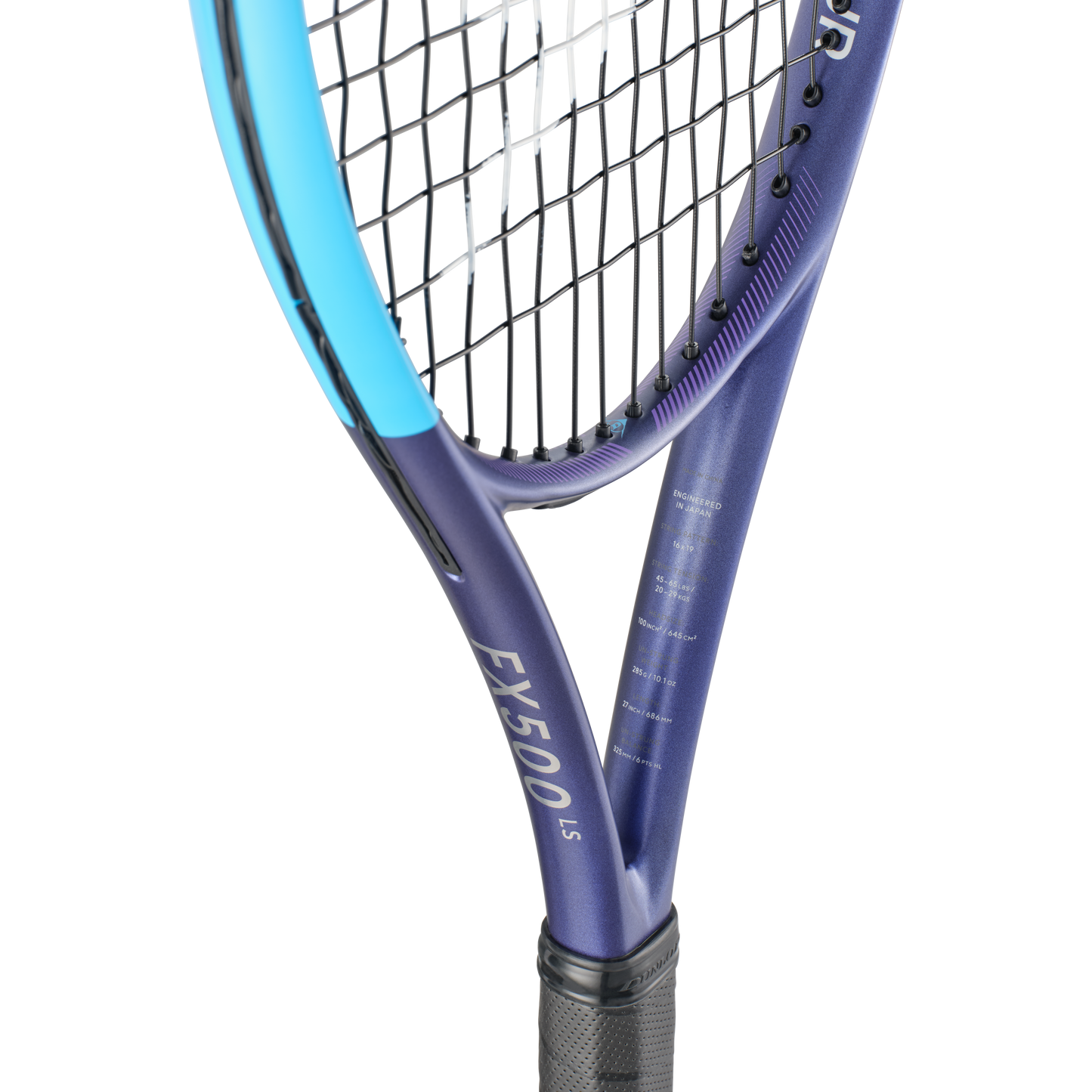 Raquete Ténis Dunlop FX500 LS 2026, detalhe estrutura central sem fundo