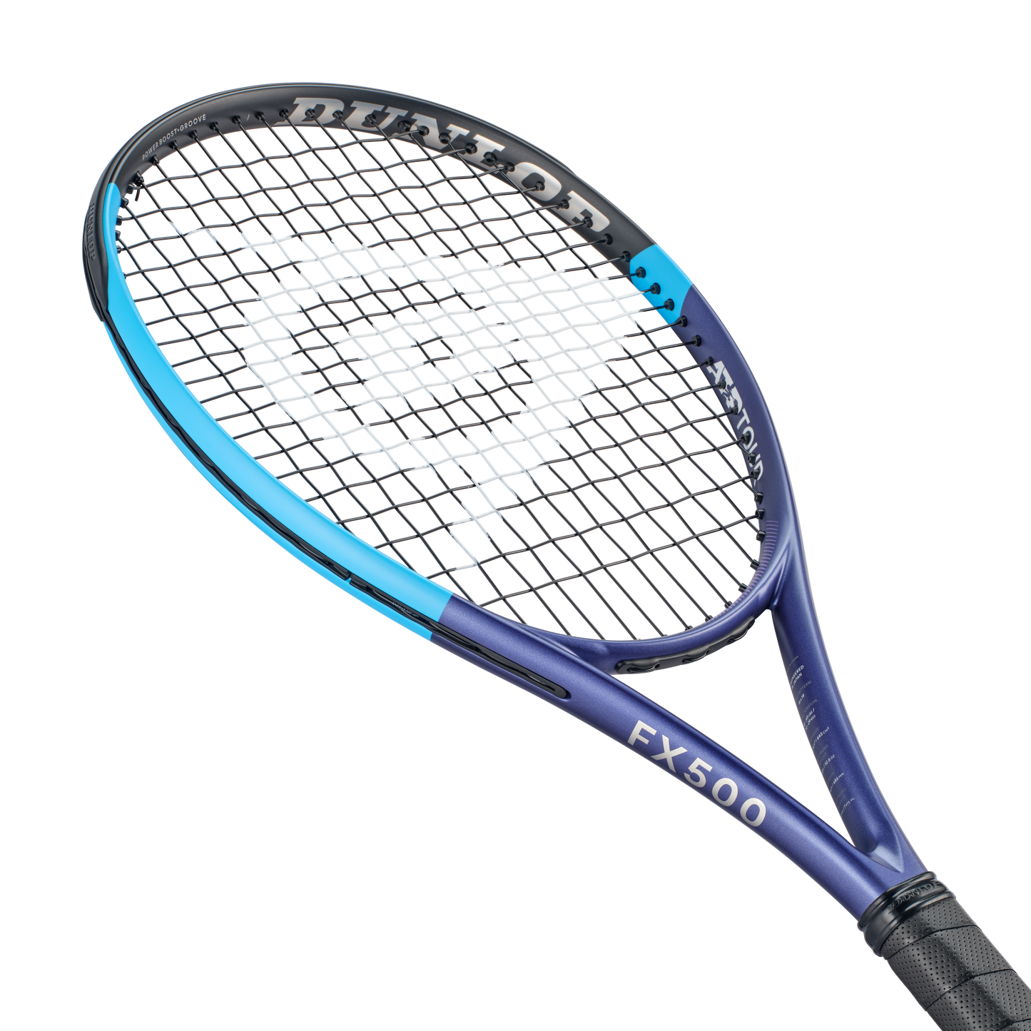Raquete Ténis Dunlop FX500 2026, posição diagonal sem fundo