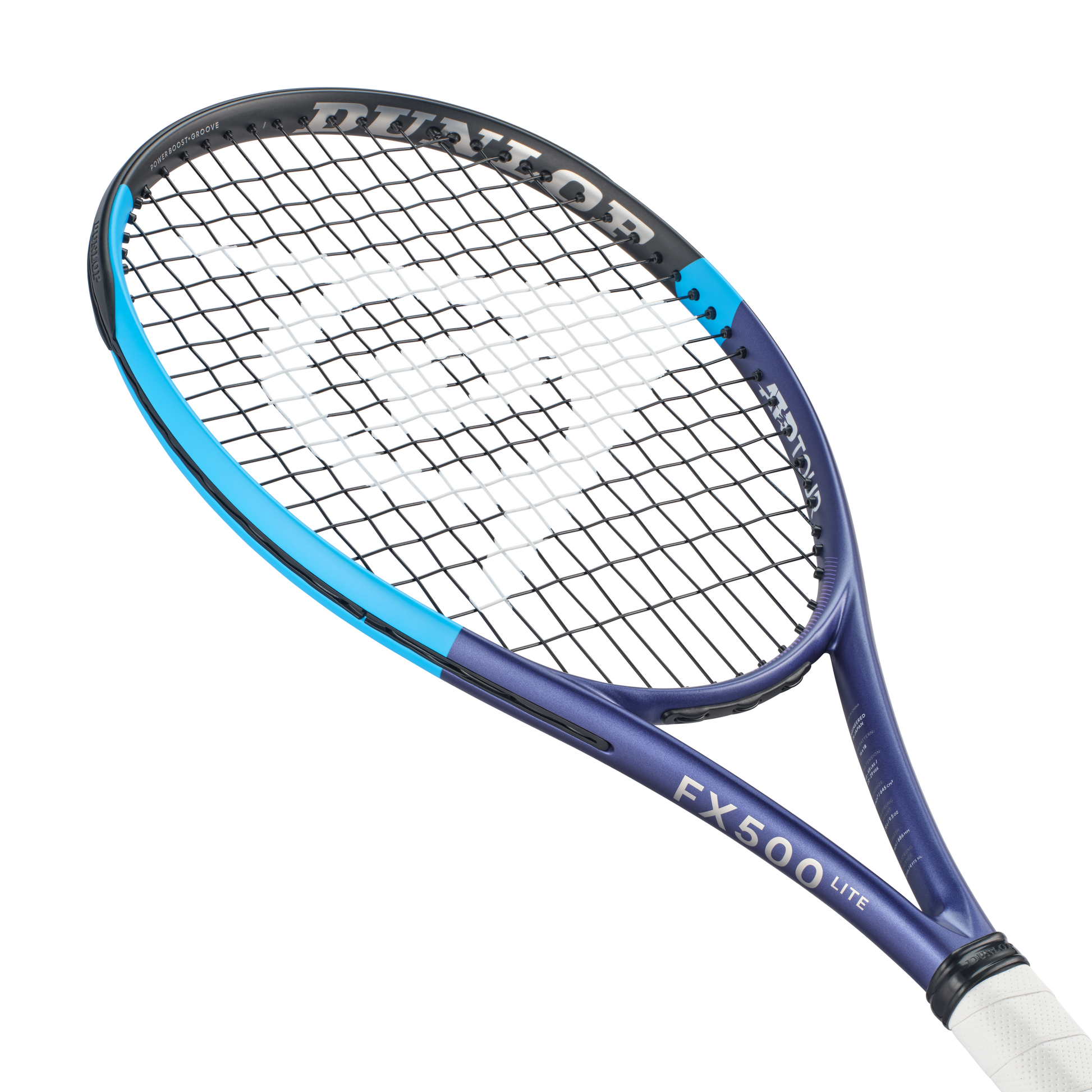 Raquete Ténis Dunlop FX500 LITE 2026, inclinação para a esquerda, sem fundo