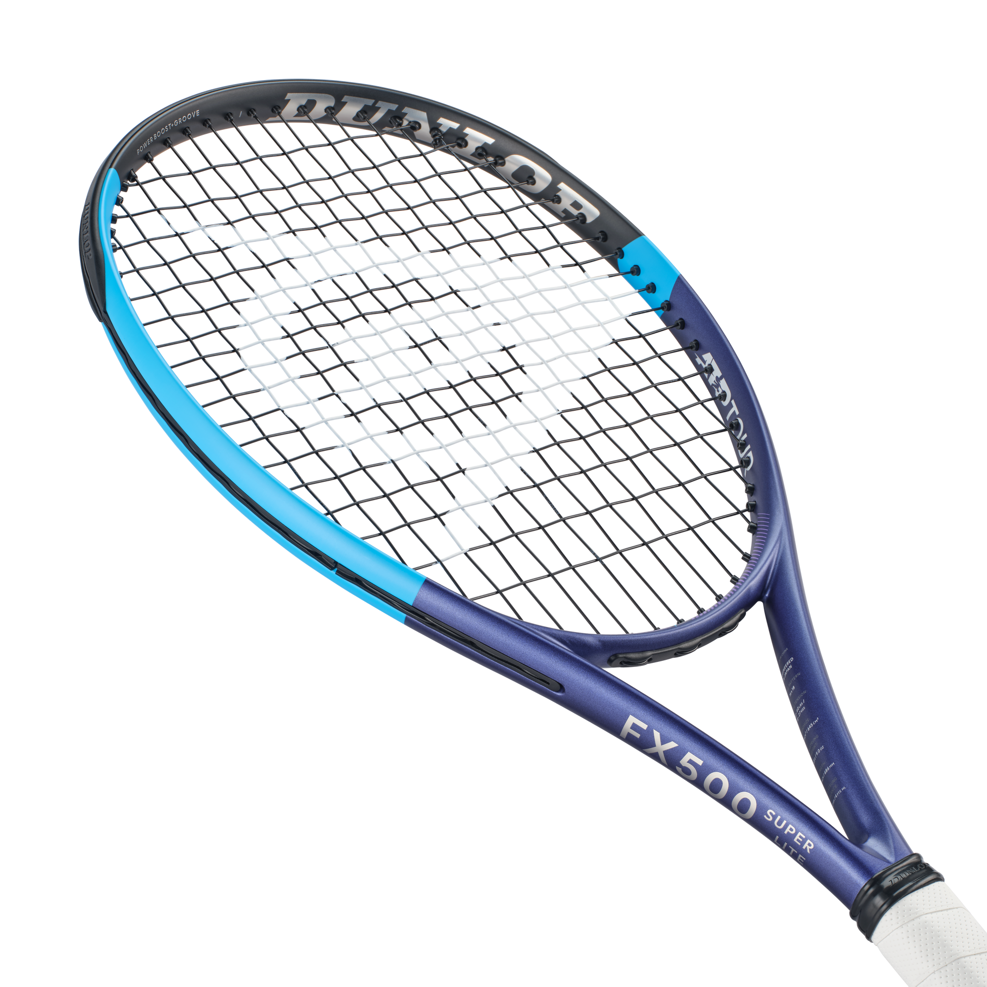 Raquete Ténis Dunlop FX500 SUPER LITE 2026, inclinação para a esquerda, sem fundo
