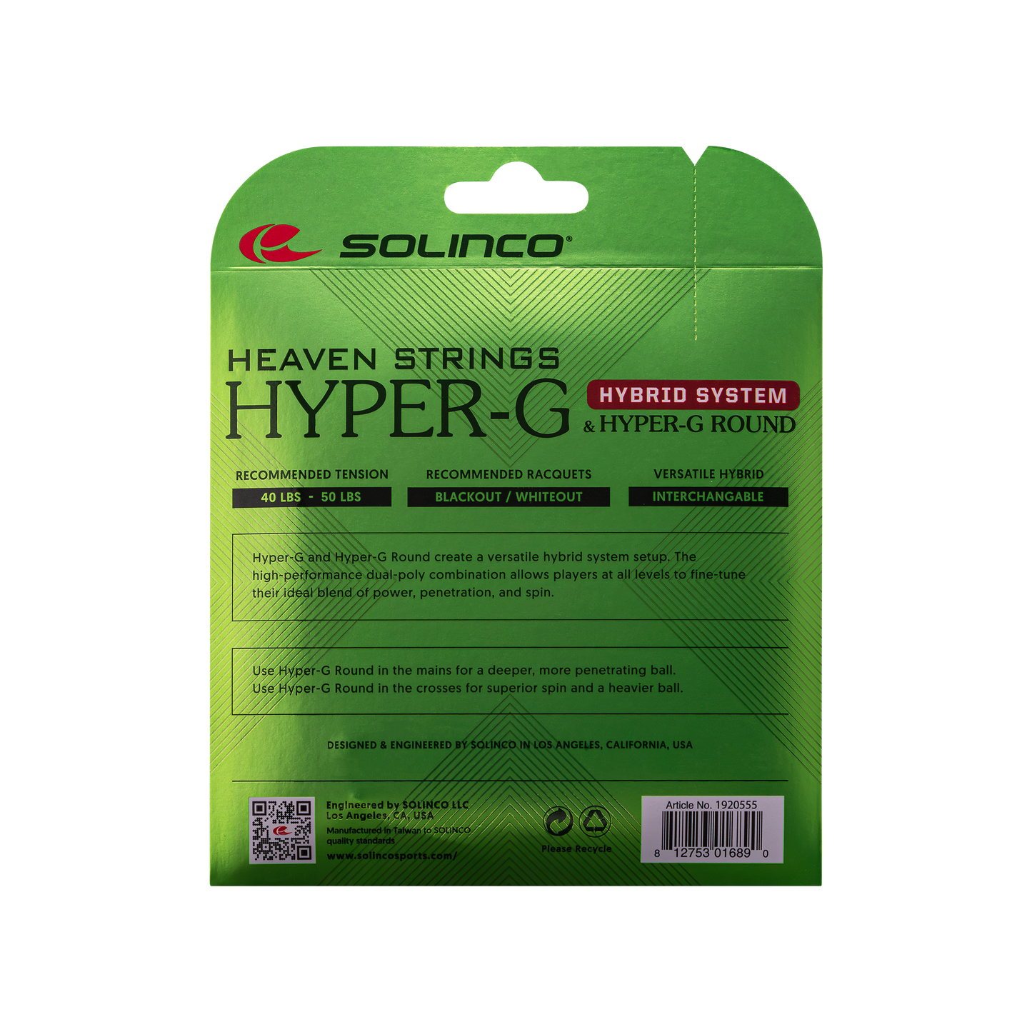 Set de corda Solinco Hybrid Hyper-G Round + Hyper-G