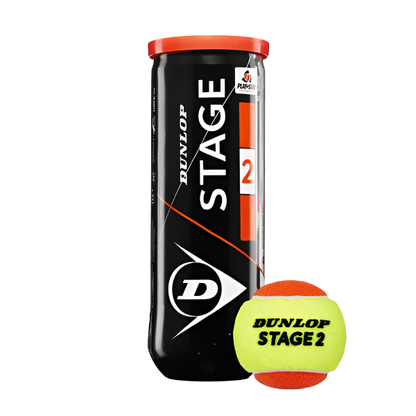 Bolas Ténis Dunlop Stage 2 Laranja (Pack 3)