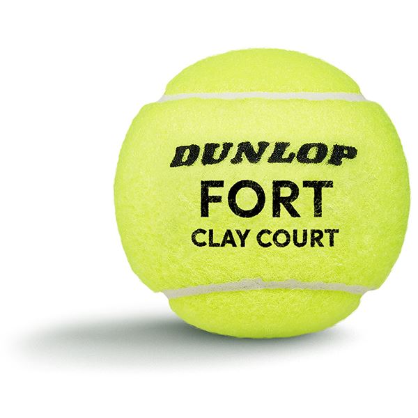 Bolas Ténis Dunlop Fort Clay Court (Tubo 4un)