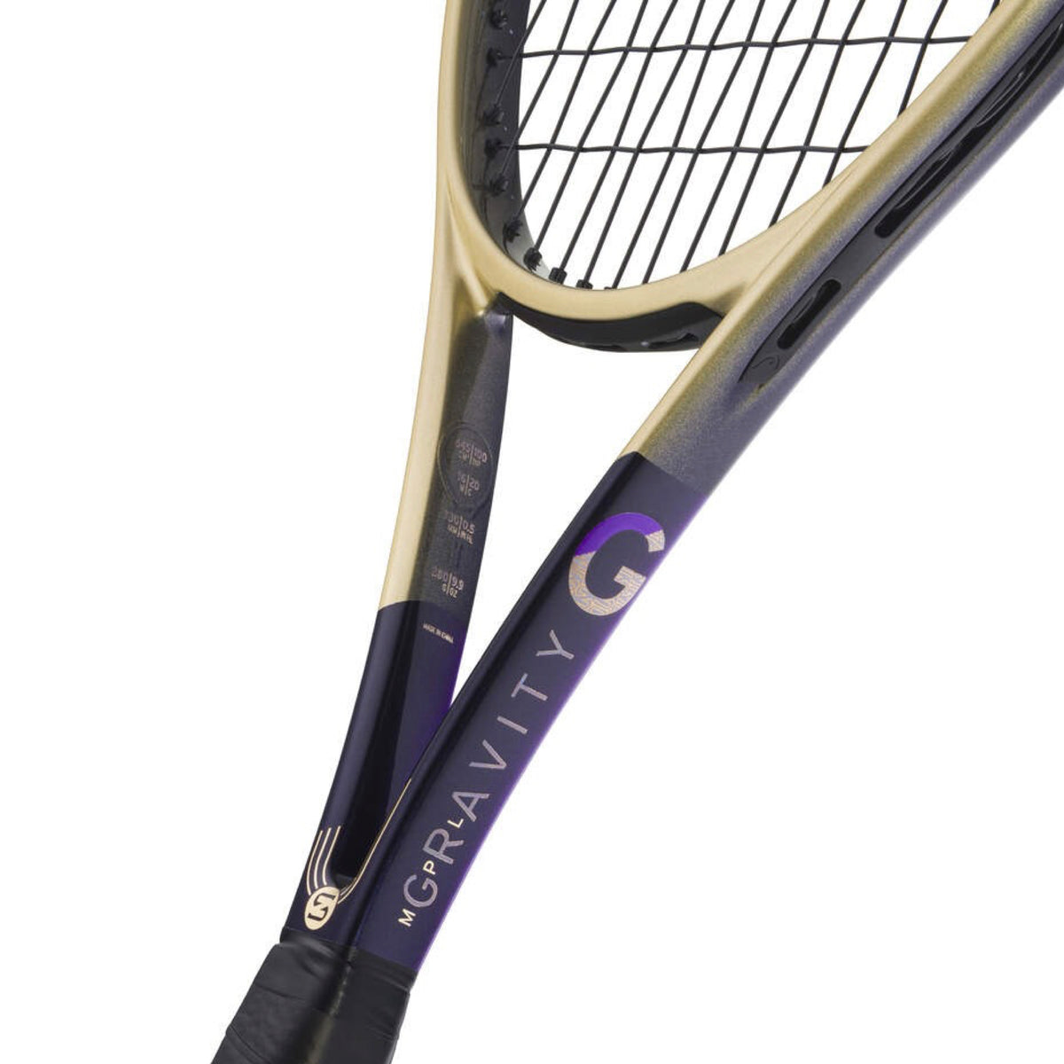 Raquete HEAD Gravity MP L Zverev 2026 - detalhe da forma teardrop e área de contacto alargada perto da ponta