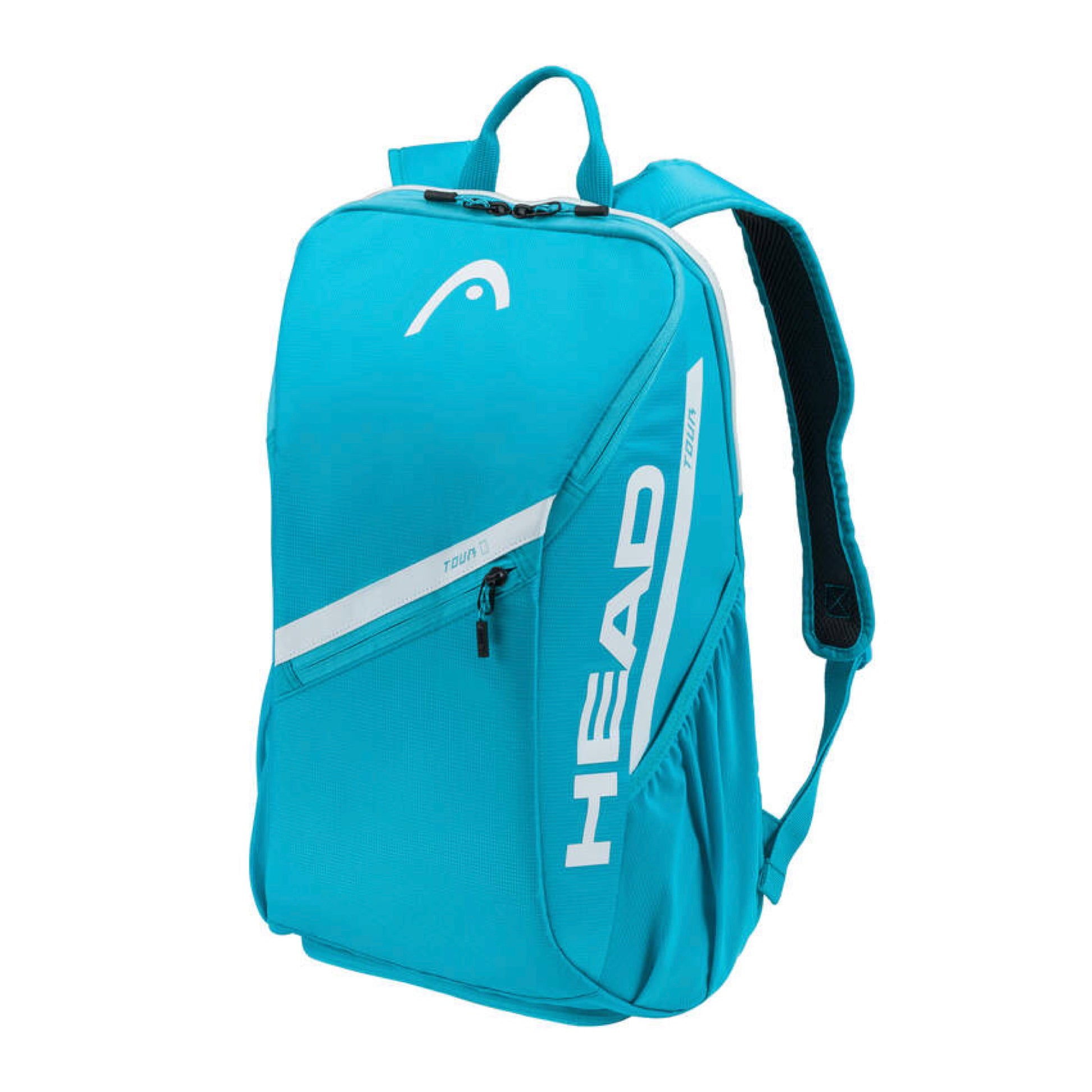 Mochila de ténis HEAD Tour 25L em Azul Speed com compartimento para raquetes e sapatilhas, vista frontal em fundo branco