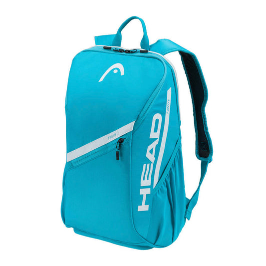 Mochila de ténis HEAD Tour 25L em Azul Speed com compartimento para raquetes e sapatilhas, vista frontal em fundo branco