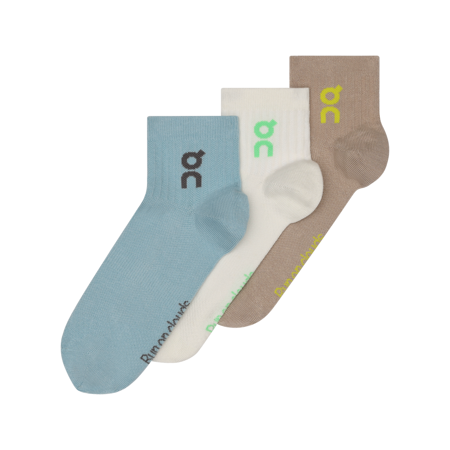 Meias On Running Mid Desert/Wash (Pack 3)