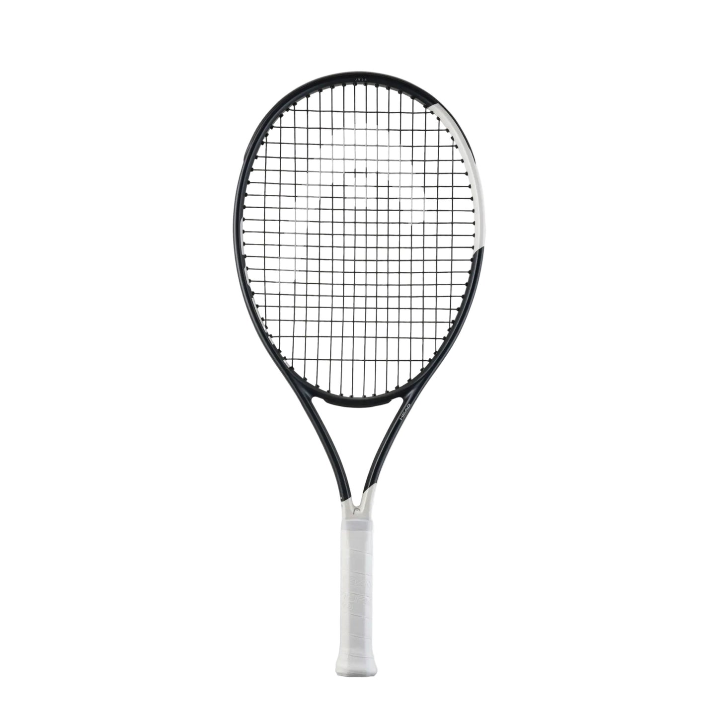 Raquete de ténis HEAD Speed Jr 2026 para jovens dos 9 aos 11 anos, com design metálico mate e padrão 16x19, vista frontal em fundo branco