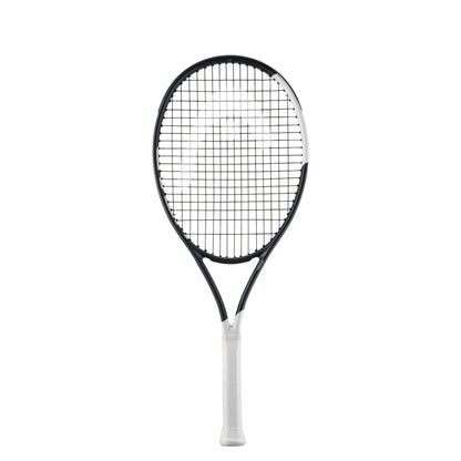 Raquete de ténis HEAD Speed Jr 2026 para jovens dos 9 aos 11 anos, com design metálico mate e padrão 16x19, vista frontal em fundo branco