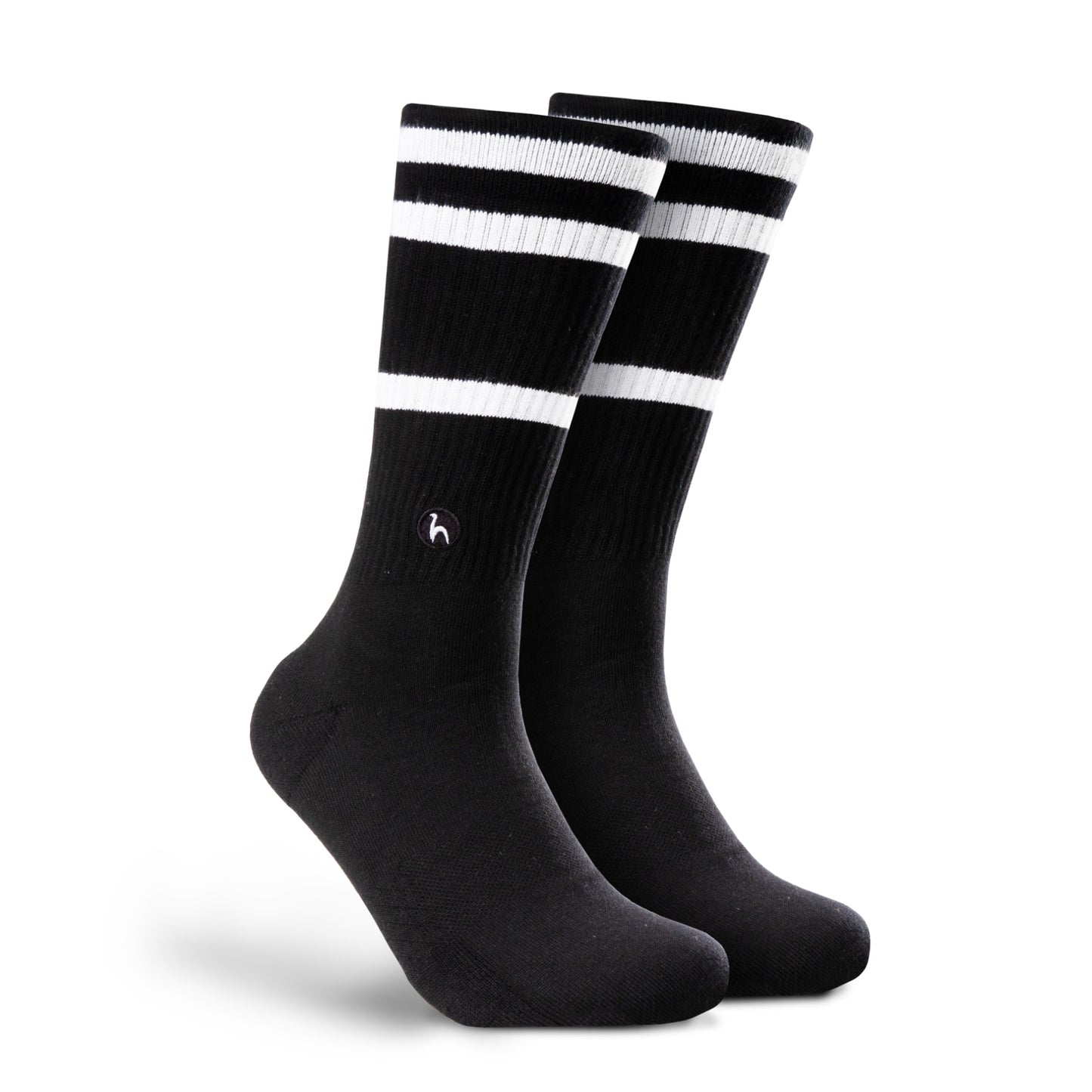 Meias Futah Stripes Black White