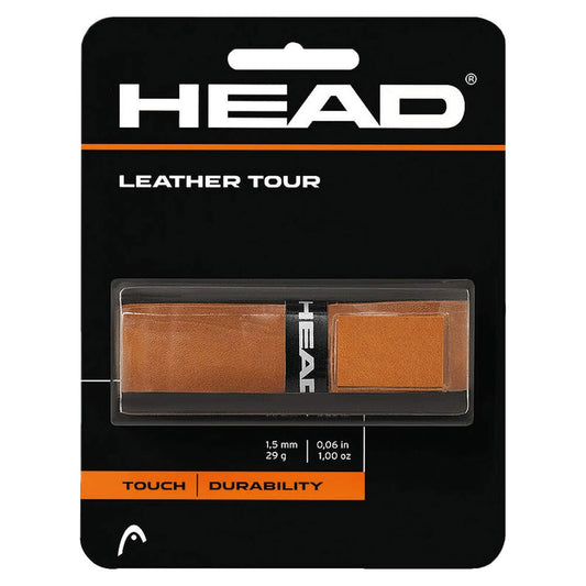 Grip de Substituição HEAD Leather Tour em couro 100% autêntico para raquetes de ténis e padel