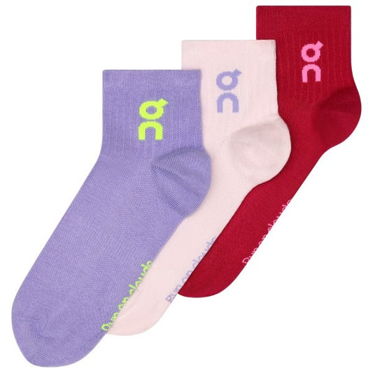 Meias On Running Mid Orchid/Comet (Pack 3)