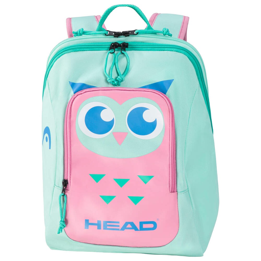 Mochila Ténis Junior HEAD Kids Tour 14L Owl Coruja - vista frontal com design de coruja para crianças