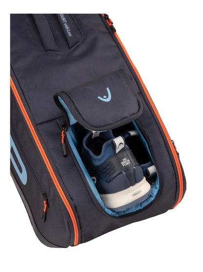 Detalhe do compartimento de calçado do saco de raquetes HEAD Pro Racquet Bag L NV.