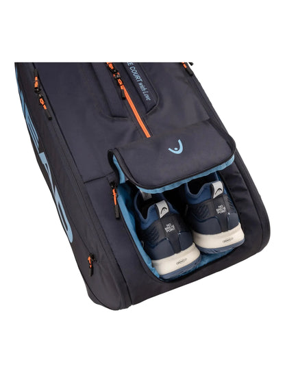 Detalhe do compartimento de calçado do saco de raquetes HEAD Pro Racquet Bag XL NV.