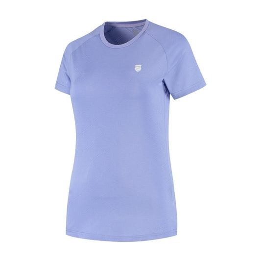 T-Shirt Ténis K-Swiss Hypercourt Crew Jacquard Neon Purple