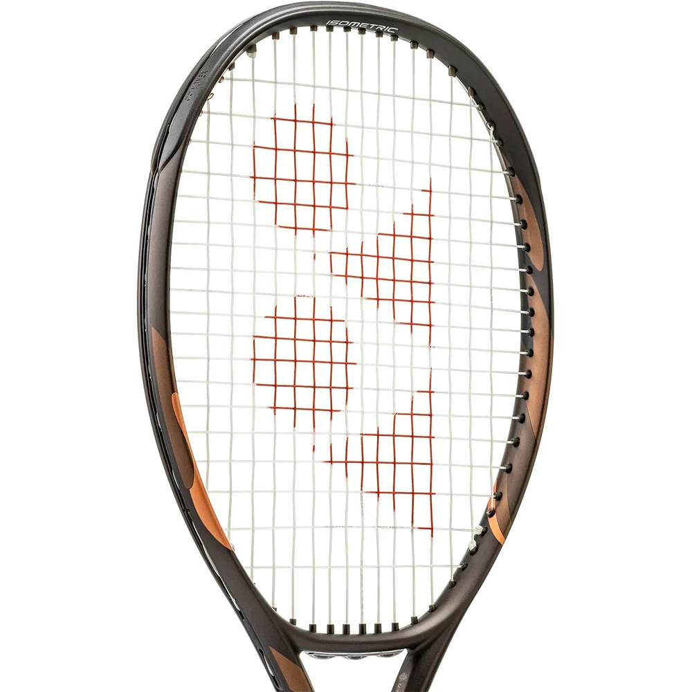 Raquete Yonex EZONE 100 Espresso Brown 2026 - detalhe da forma ISOMETRIC e sweet spot ampliado