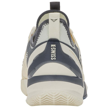 Vista traseira das sapatilhas K-Frame Speed Rublev Clay, com calcanhar estruturado para maior estabilidade.